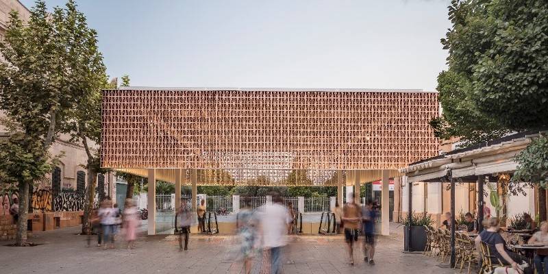 Primer premio Arquitectura: “Nueva entrada a la estación intermodal de Palma” de Joan Miquel Seguí Coloma. (Foto: Adriá Goula)