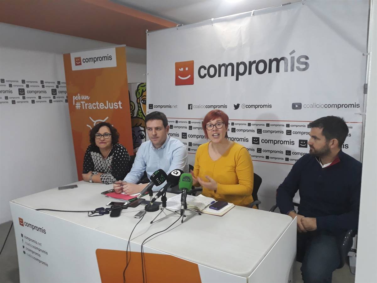 Ali Brancal, Ignasi Garcia, Àgueda Micó y Enric Porcar, en rueda de prensa este miércoles. (Foto: EUROPA PRESS)