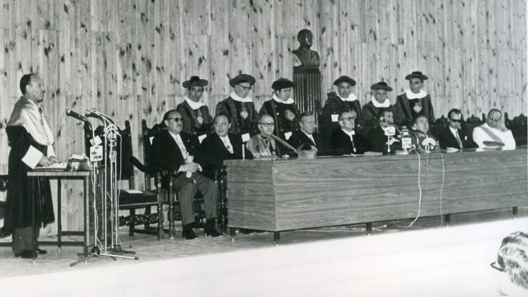 Acto oficial de inauguración del curso 1969-1970 en el Seminario (Foto: Arxiu Municipal de Castelló)
