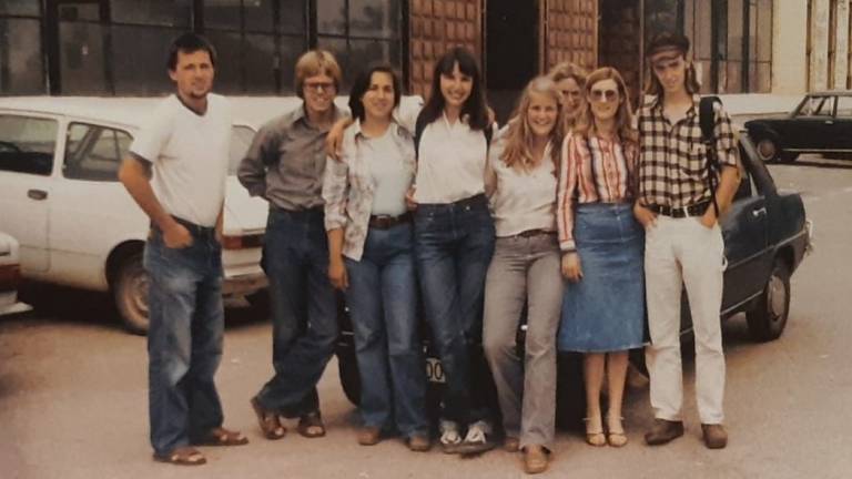  Estudiantes norteamericanos en una estancia académica en los 70 (Foto: José Mª Arquimbau)