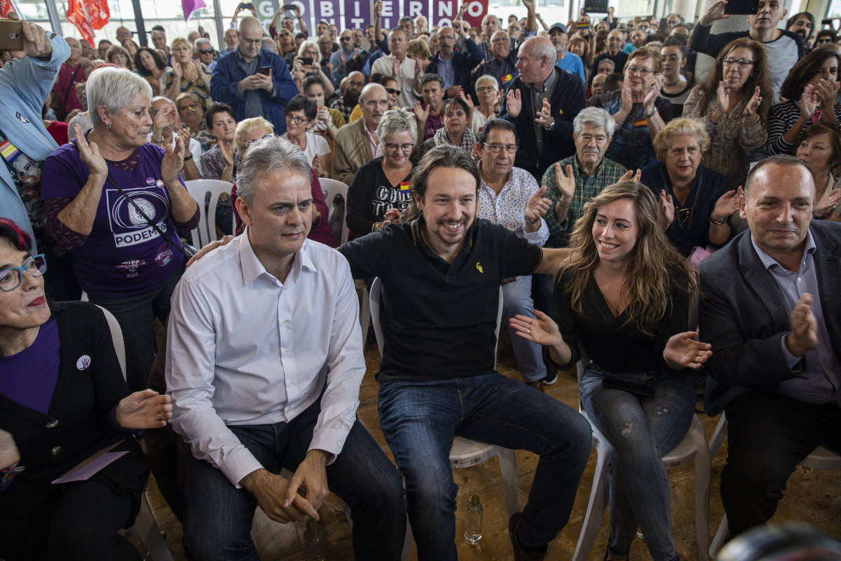 Pablo Iglesias (Unidas Podemos) estuvo en València el pasado miércoles. Foto: EVA MÁÑEZ