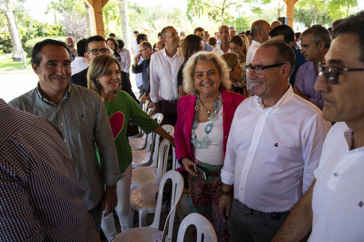 Bastidas, San Segundo, Juanvi Pérez y Chiquillo en un mitin del PP. Foto: EVA MÁÑEZ