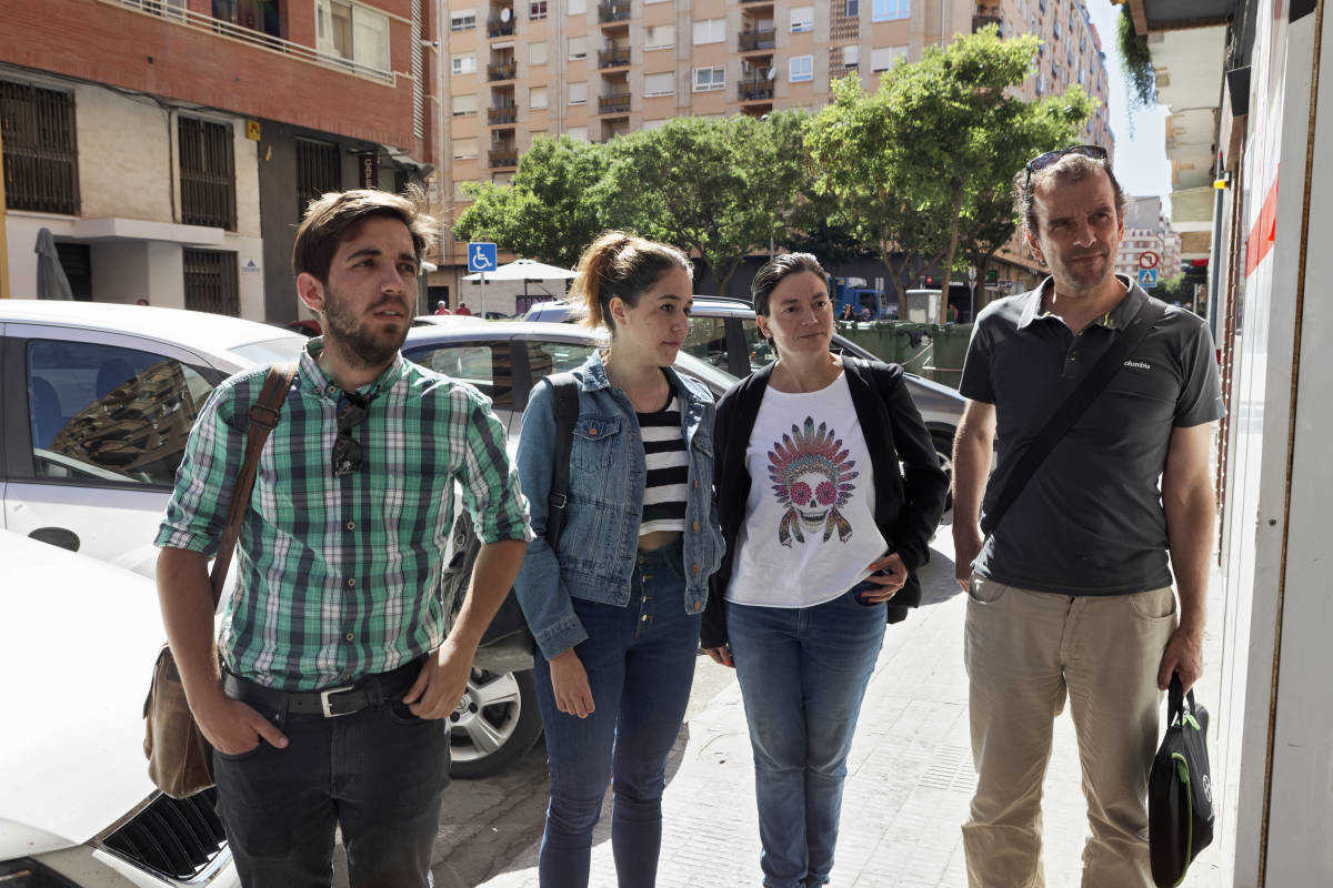 Los integrantes de la comisión negociadora de Unides Podem-CSeM-EUPV.