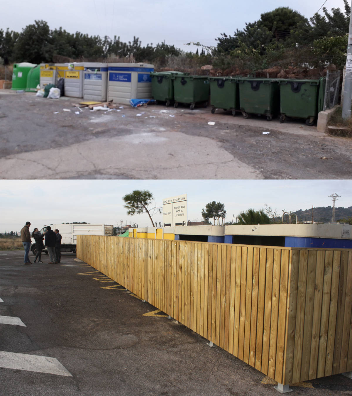 El antes y el ahora del enclave donde el Ayuntamiento ha actuado.
