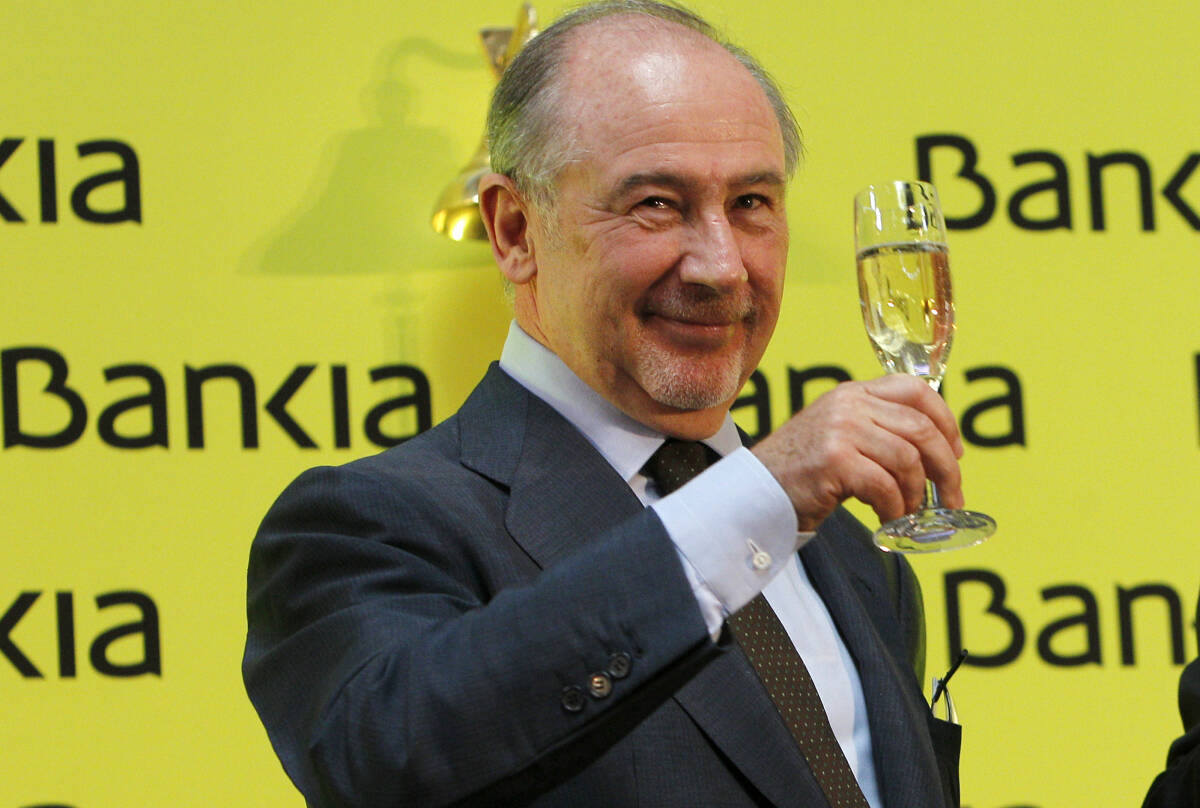 Rodrigo Rato, el día de la salida a Bolsa de Bankia en 2011. Foto: EFE/BALLESTEROS
