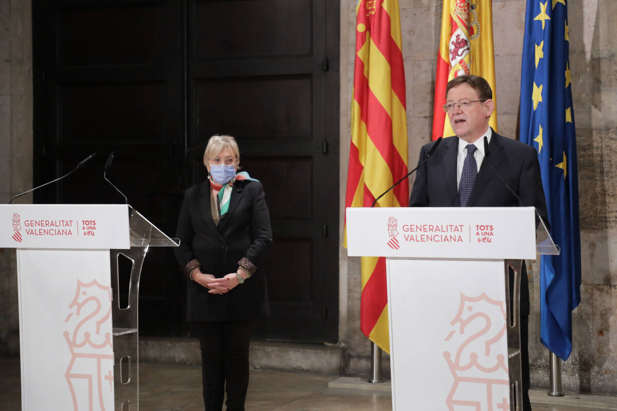 Barceló y Puig durante su comparecencia del jueves. Foto: GVA