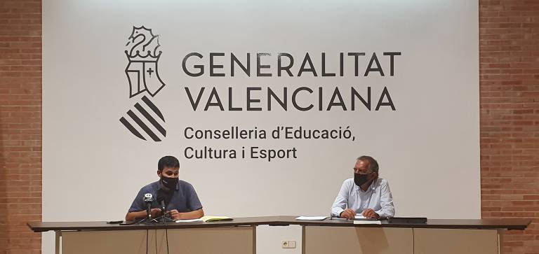 El conseller de Educación Vicent Marzà y el secretario autonómico Miguel Soler. Foto: GVA