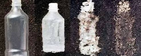 Degradacion de una botella entre 0 y 180 días