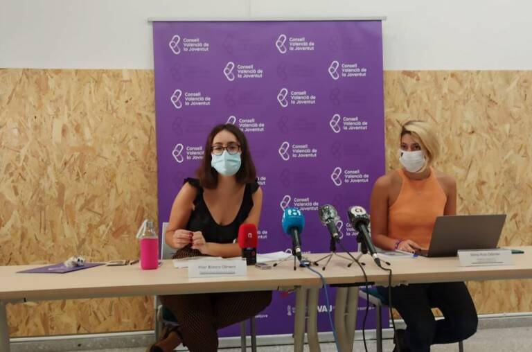 Pilar Blasco y Elena Ruíz en rueda de prensa 