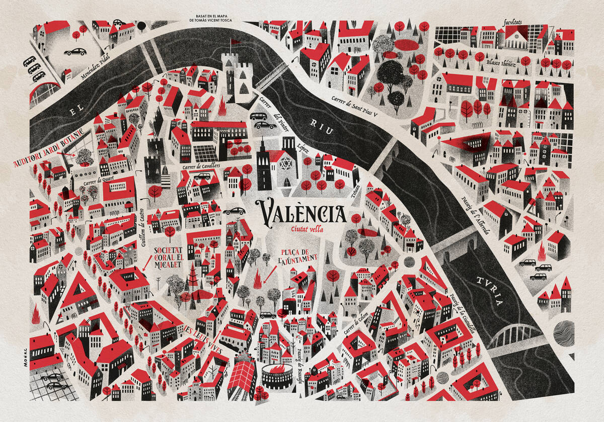 Mapa de Valencia para el festival Poliritmia 2021