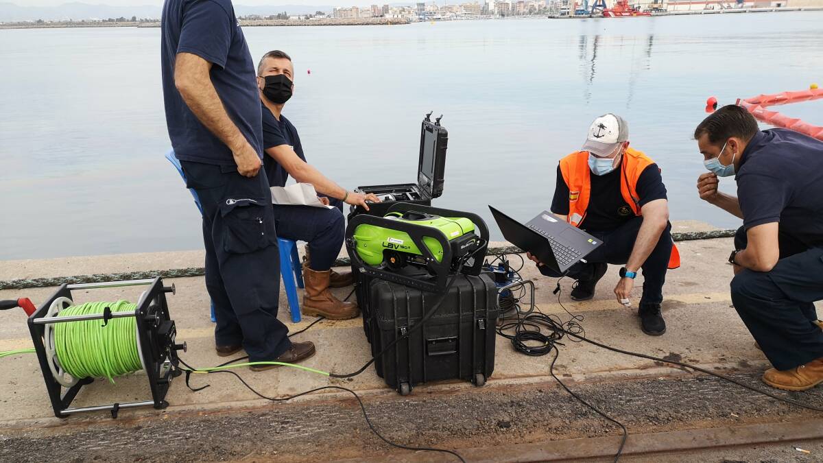 El robot subacuático de Salvamento Marítimo llegado desde A Coruña.
