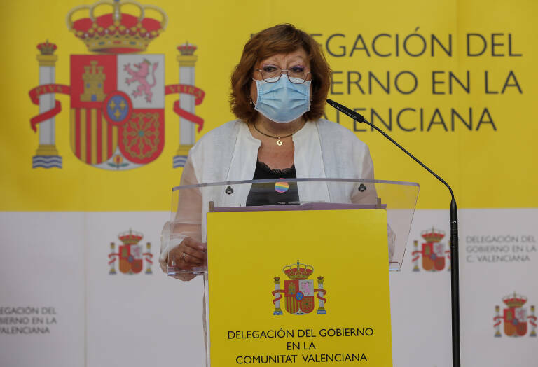 La delegada del Gobierno en la Comunitat, Gloria Calero. Foto: ROBER SOLSONA/EP
