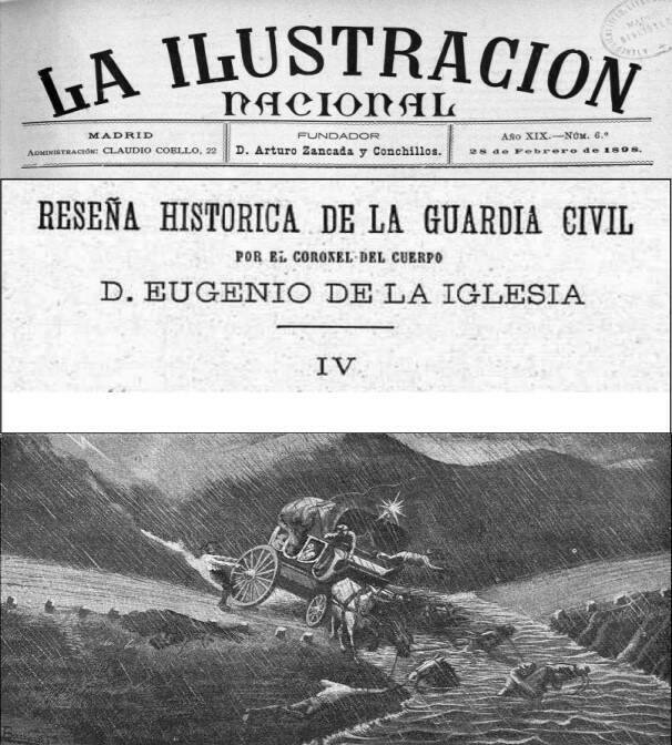Evocación gráfica de los hechos a cargo de 'La Ilustración Nacional', publicada en 1898.