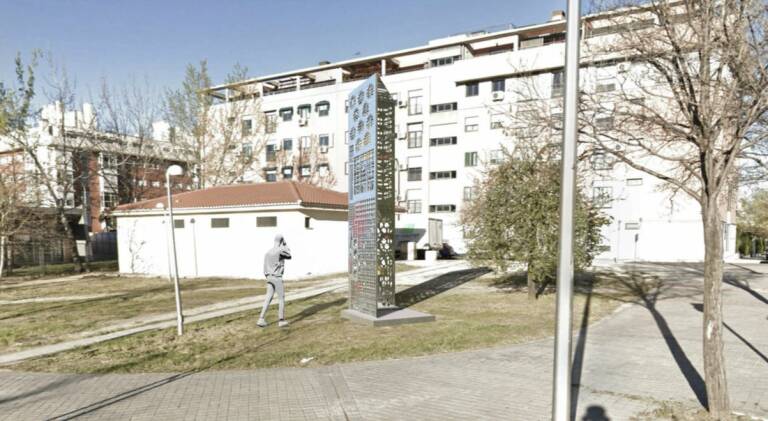 Recreación de 'Vitral', la próxima instalación de Trashformaciones en el polígono Marconi de Madrid