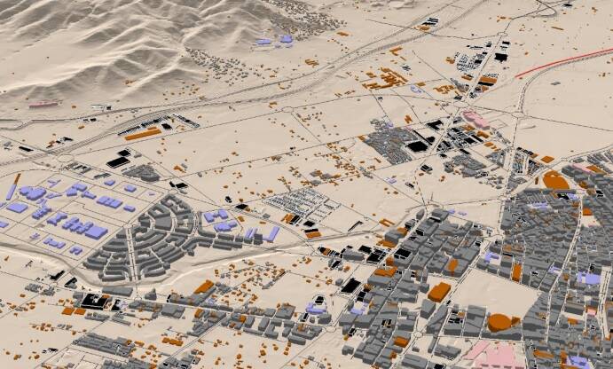 Imagen de la modelización en 3D del municipio de Castelló.