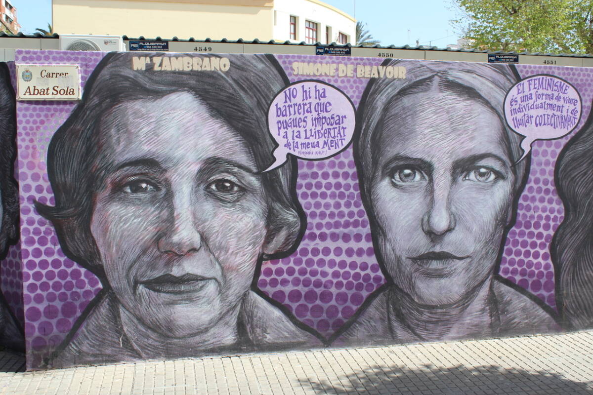 Mural feminista a Gandia (Foto: DAVID CÓRDOBA)