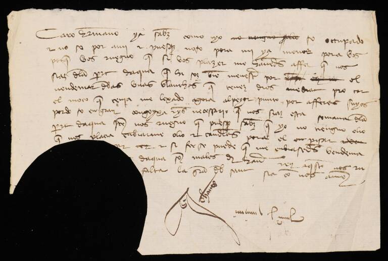 Carta manuscrita en aragonés del segle XV (Arxiu Històric Provincial de Saragossa)