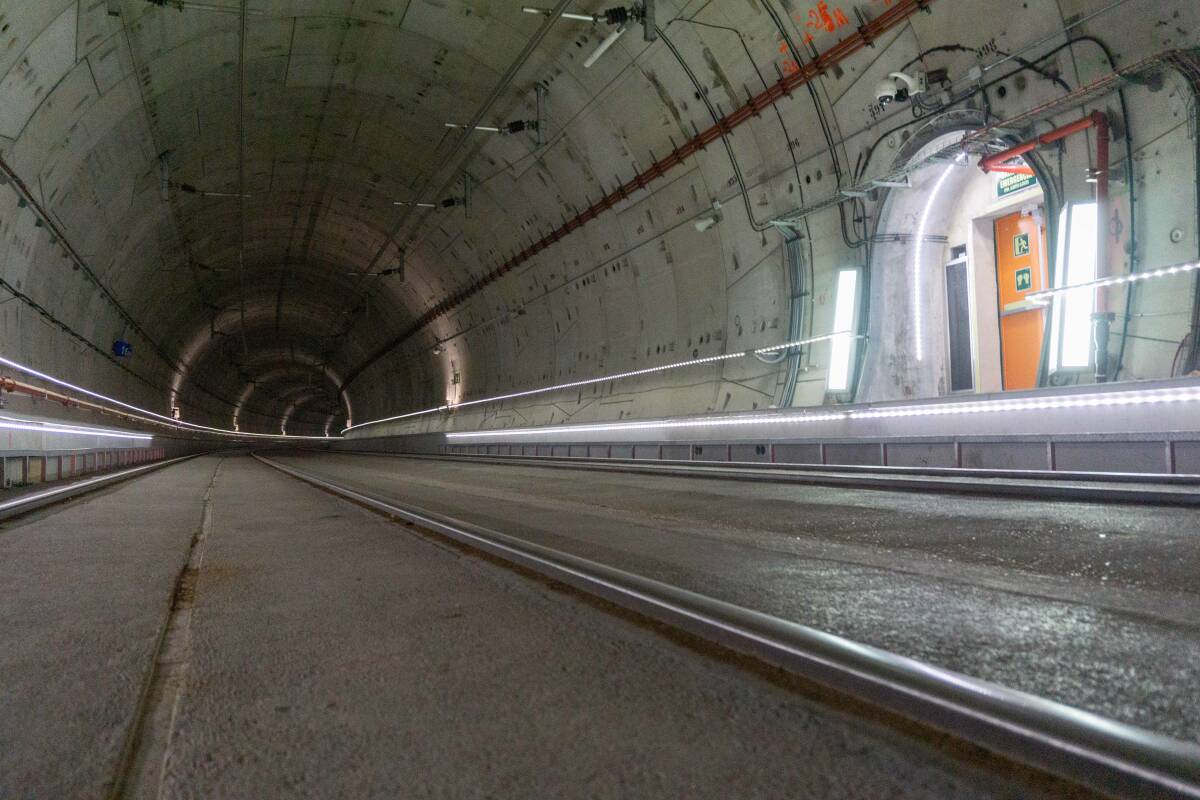 Interior del nuevo túnel de Chamartín. Foto: MITMA