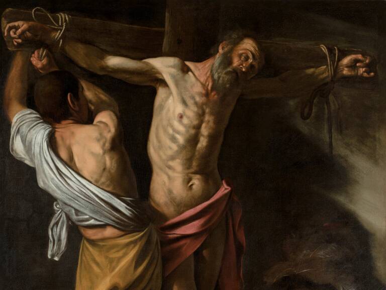 Martirio de San Andrés de Caravaggio, hoy en el Museo de Cleveland