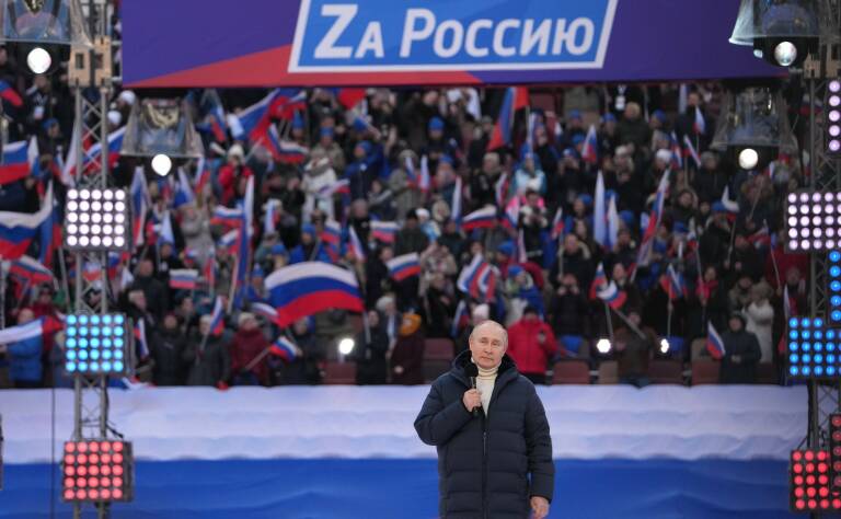 Putin, en el octavo aniversario de la anexión de Crimea. Foto: Kremlin/dpa