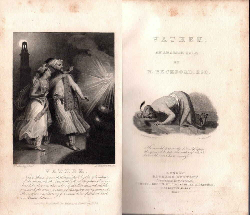 Il·lustracions de Vathek, en una edició de 1834