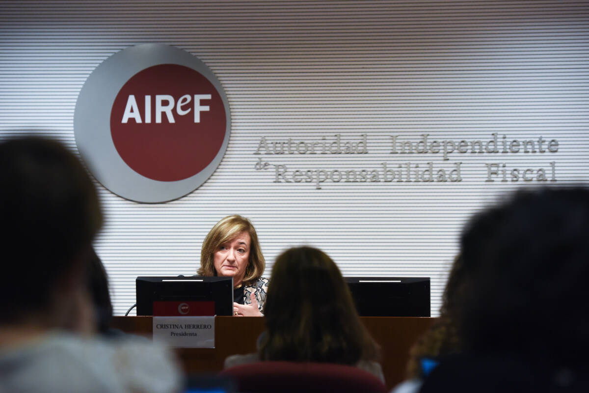 Cristina Herrero, presidenta de la AIReF. Foto: GUSTAVO VALIENTE/EP