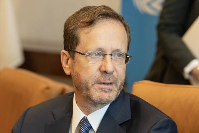 El presidente de Israel, Isaac Herzog. Foto: EUROPA PRESS/CONTACTO/LEV RADIN