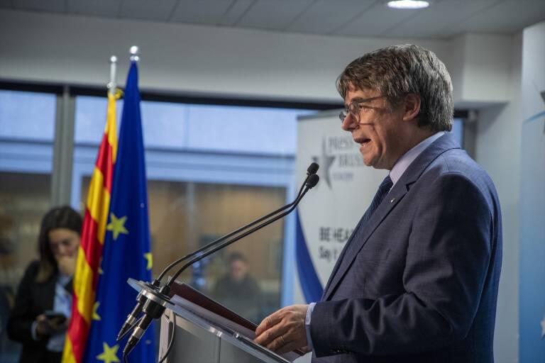 El expresidente de la Generalitat y eurodiputado de Junts, Carles Puigdemont. Foto: EUROPA PRESS