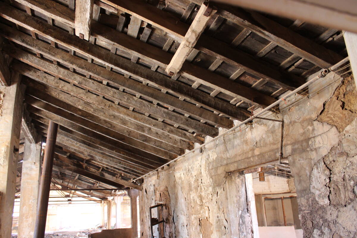 Interior de la cubierta del edificio fundacional (Foto: Ayuntamiento l'Alcora)