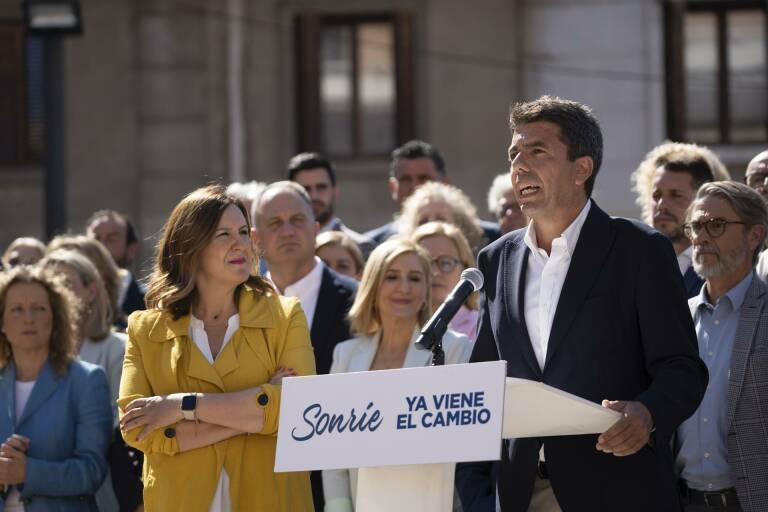 Carlos Mazón, candidato a la Generalitat, y María José Catalá, candidata a la Alcaldía de València. Foto: EP/ROBER SOLSONA