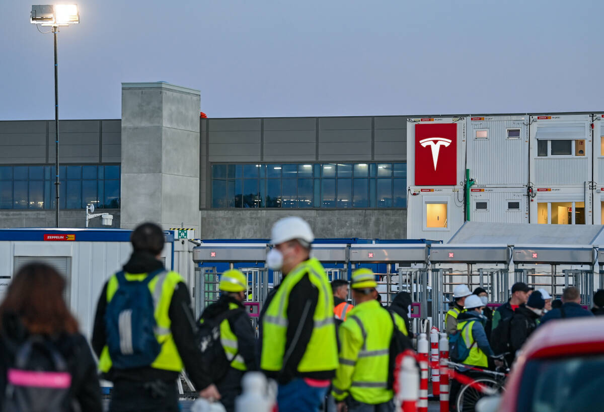 Fábrica de Tesla en Berlín. Foto: PATRICK PLEUL/DPA
