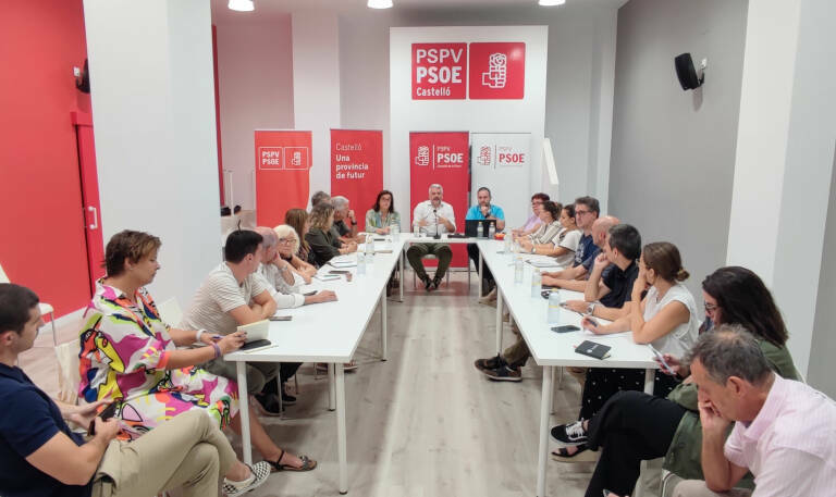 Imagen de la última reunión de la Ejecutiva Municipal del PSPV de Castelló.