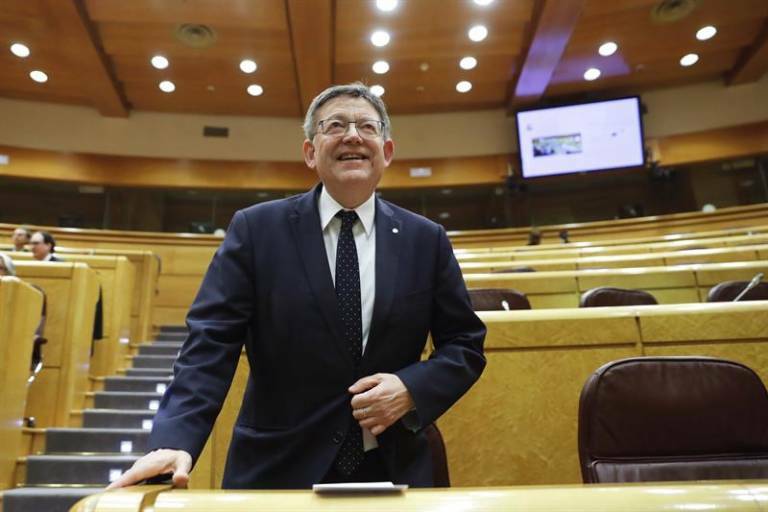 Ximo Puig, en el Senado. Foto: EFE/ Juan Carlos Hidalgo