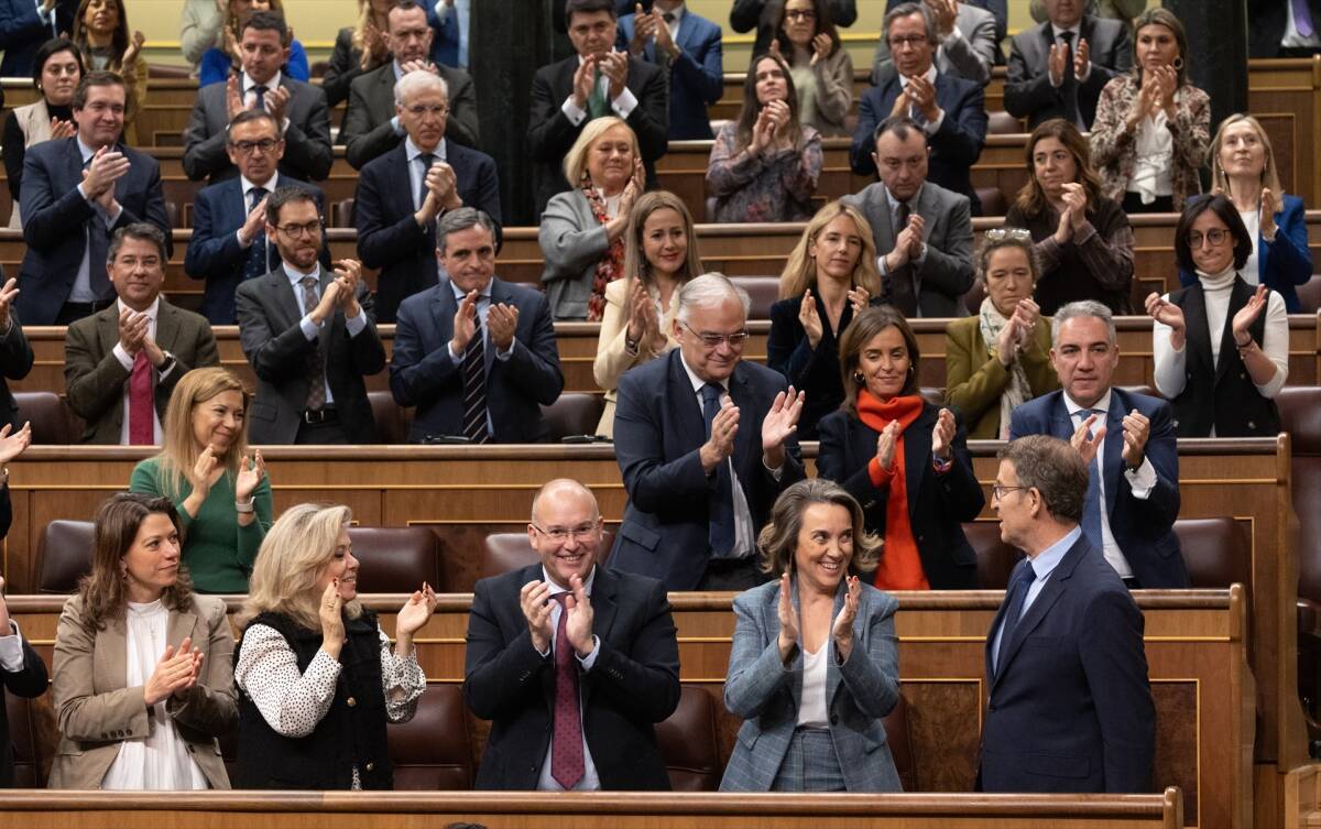Diputados del PP en el Congreso. Foto: EP/Eduardo Parra